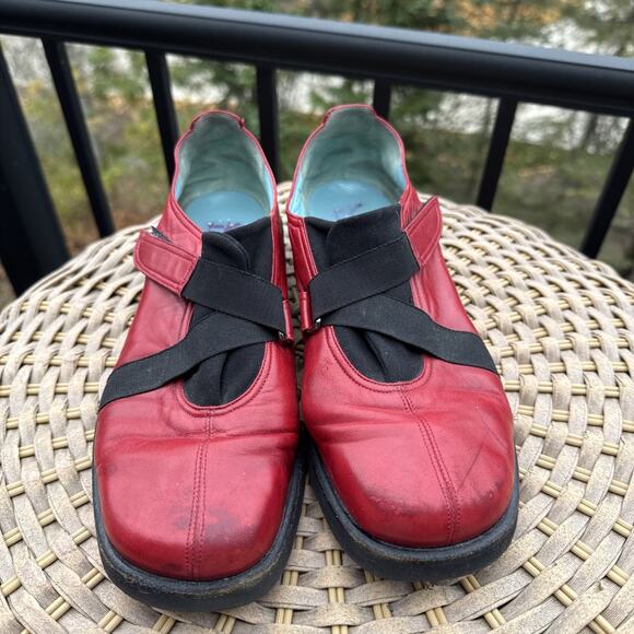 Thierry Rabotin Red and Black Leather Shoes Size Approx 10 Wide See Pics Measure - Picture 4 of 16